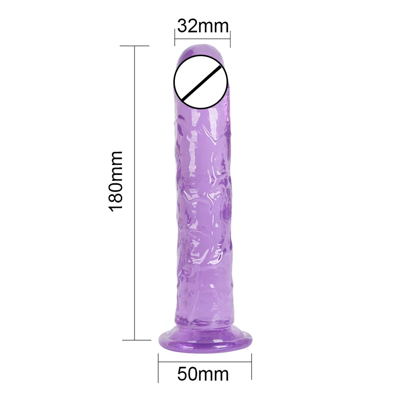 Эротический мягкий желеобразный фаллоимитатор Анальная пробка реалистичная
