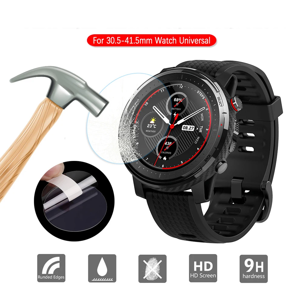 Устойчивое к царапинам закаленное стекло 9H HD для Garmin Huawei Xiaomi Huami AMAZFIT Samsung Galaxy Watch