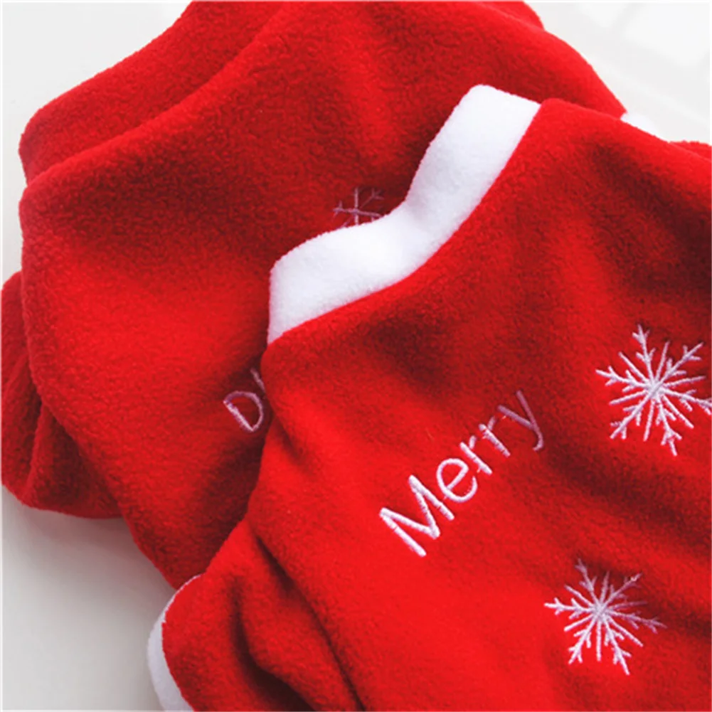 Pet Clothing Winter New Warm Fleece Embroidered Christmas Sweater Coat Jacket Chihuahua Schnauzer Puppy Dog Clothes