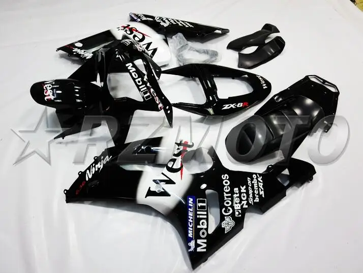 ABS полный обтекатель, пригодный для Kawasaki ZX6R 2003 2004 Мотоцикл Обтекатели ZX-6R 03 04 Ninja 636 Кузов Набор на заказ Западный