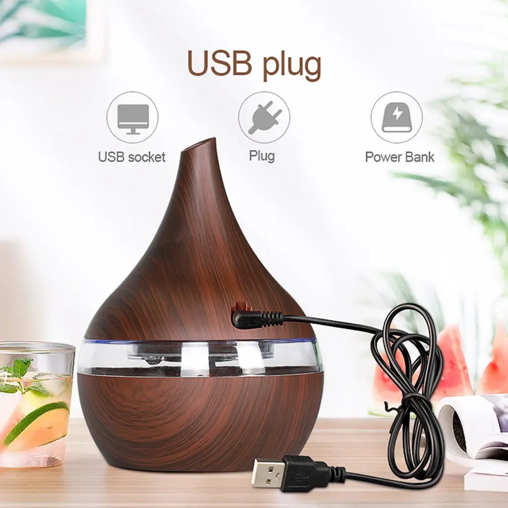 5 в USB увлажнитель, светящийся увлажнитель, бытовой мини увлажнитель, очиститель древесины, ароматерапия, машина