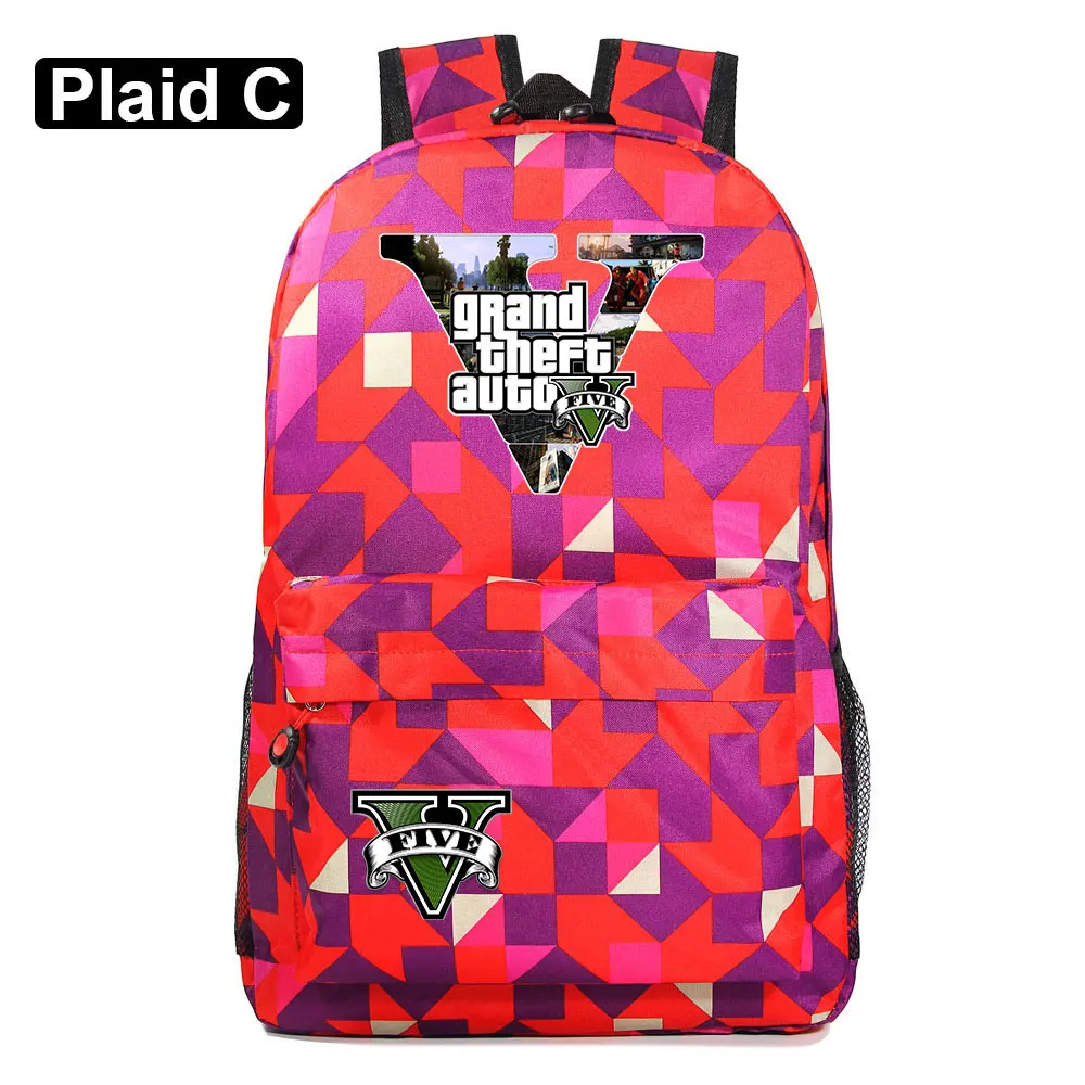 Модные популярные игры GTA5 Grand Theft Auto V для маленьких мальчиков и девочек книжный школьный рюкзак Для женщин пакет школьная сумка для подростков Для мужчин студенческий рюкзак - Цвет: 10