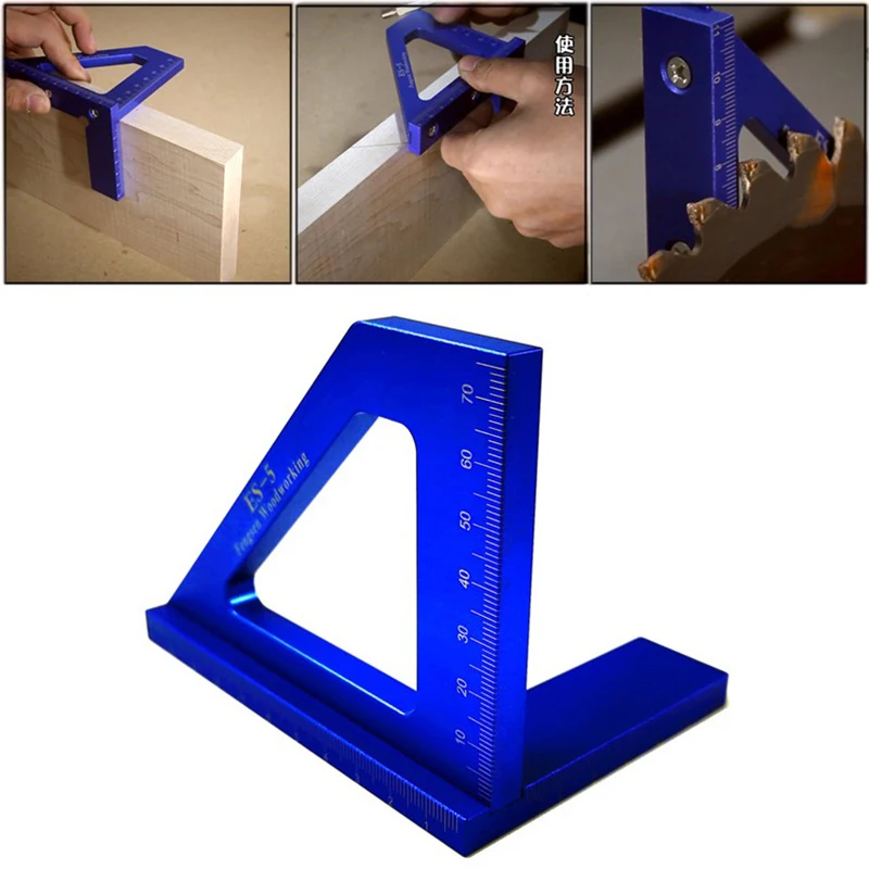 Woodworking Ruler Square Layout Miter Triangle 45 Degree 90 Metric Gauge Measure tools | Инструменты