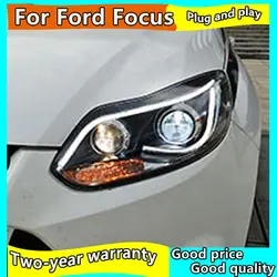 Набор для автостайлинга для Ford Focus 2012-2014 фары светодиодный Ford Focus фары DRL Объектив двойной луч HID Xenon автомобильные аксессуары