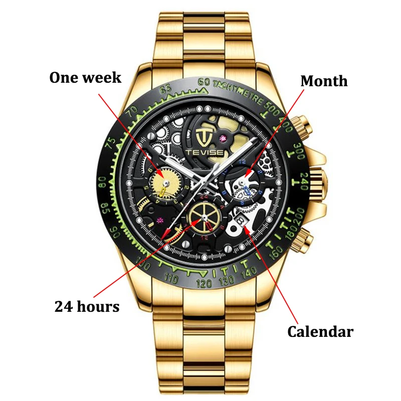 Часы наручные мужские механические модные автоматические водонепроницаемые в