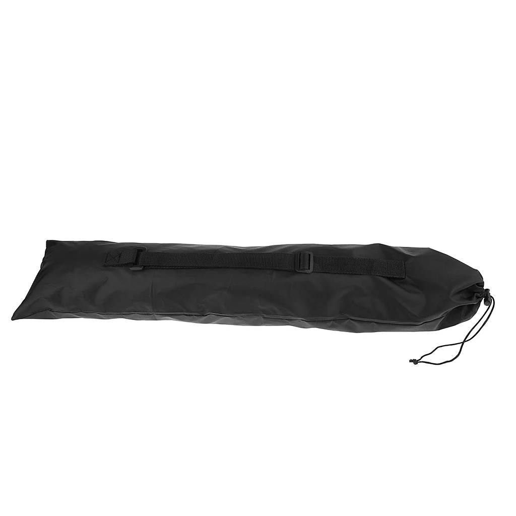 2pcs Hiking Stick Alpenstock Protector Carry Pouch Bag Shoulder Strap Black