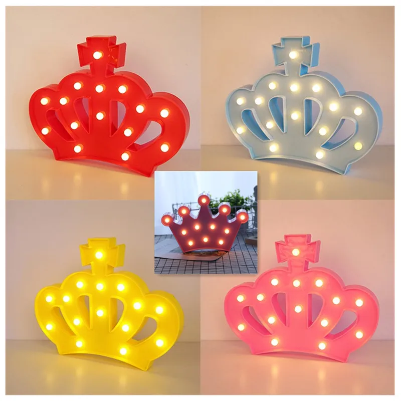

Crown Luminous Night Light LED Lamp Sign Table Lamp Creative DIY Children's Toy Holiday Decoration Light Lighting Wall Lamp