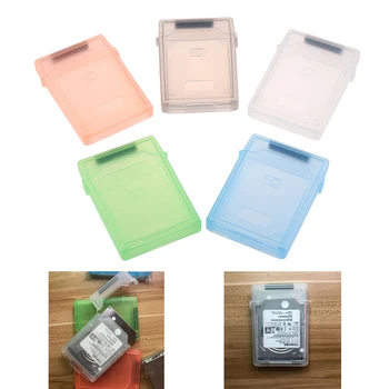 

2pcs/set Cover Dust-proof Non-slip 2.5'' IDE SATA HDD Hard Drive Disk Plastic Storage Box Case Enclosure Hard Drive Case Box