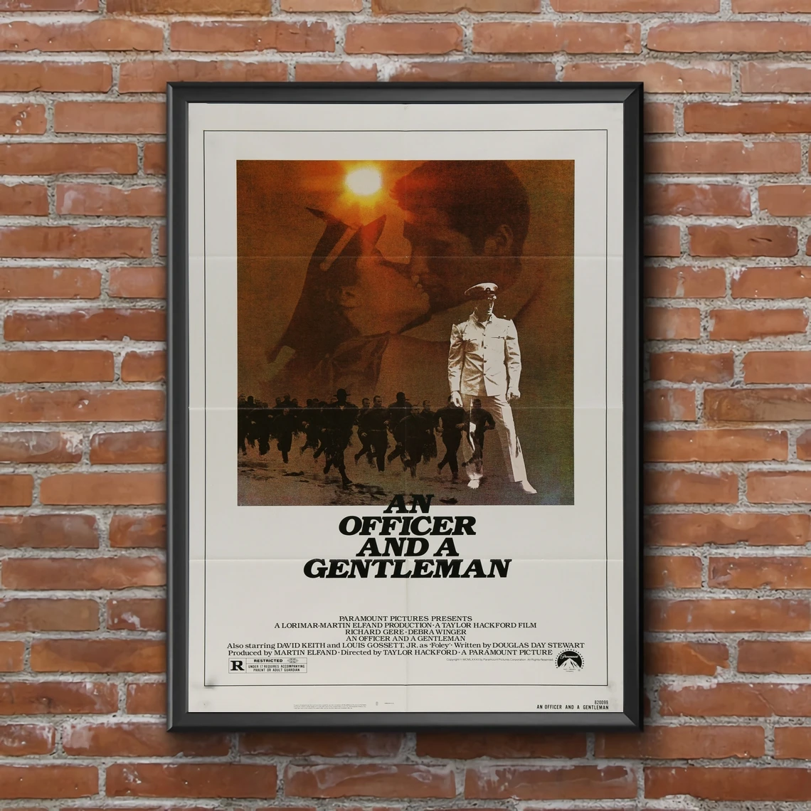 An officer and a gentleman movie poster print 