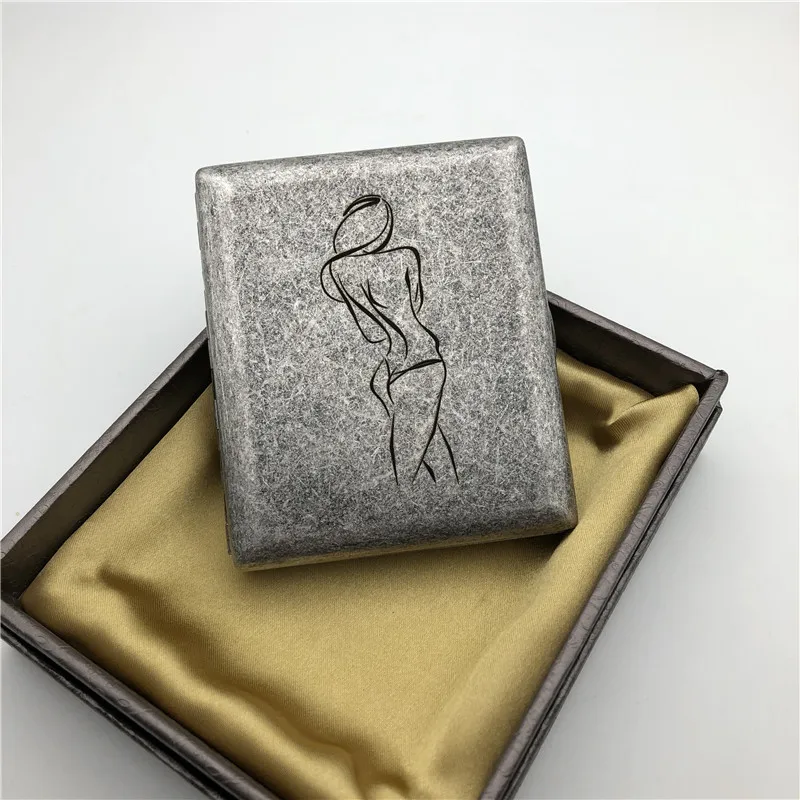 Silver Color Girl Новое поступление, медный портсигар Джозефа Сталина, старое серебро, цветные портсигар, держатели для курения, мужской подарок с подарочными коробками, Сталин - Цвет: Silver Color Girl