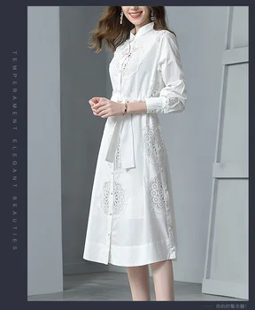 

Early Autumn 2009 New Women's Dresses with Crosscut Slimming Dresses Fashionable Westernized Shirt White Shirt