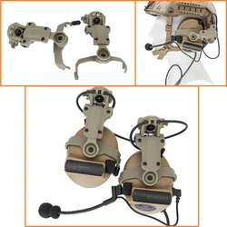 Tactical Headset ARC Helmet Rail Bracket COMTAC II Military Airsoft Headset Hearing Protection Electronic Shooting Earmuffs
