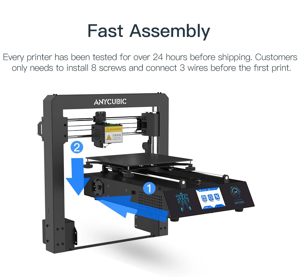 ANYCUBIC I3 Мега 3d принтер impressora дешевые 3d принтеры металлический TFT impresora drukarka 3D-принтер с 1 кг нити