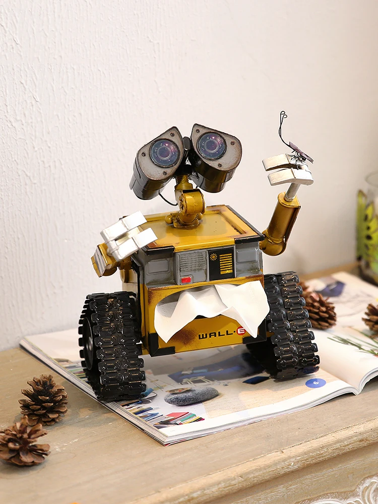 Movable Wall-e Metal Robot, the Movie Wall.e Robot for Collection, Wrought  Iron All Metal Robot Handicraft, Wall E and Eve Robot,unique Gift 