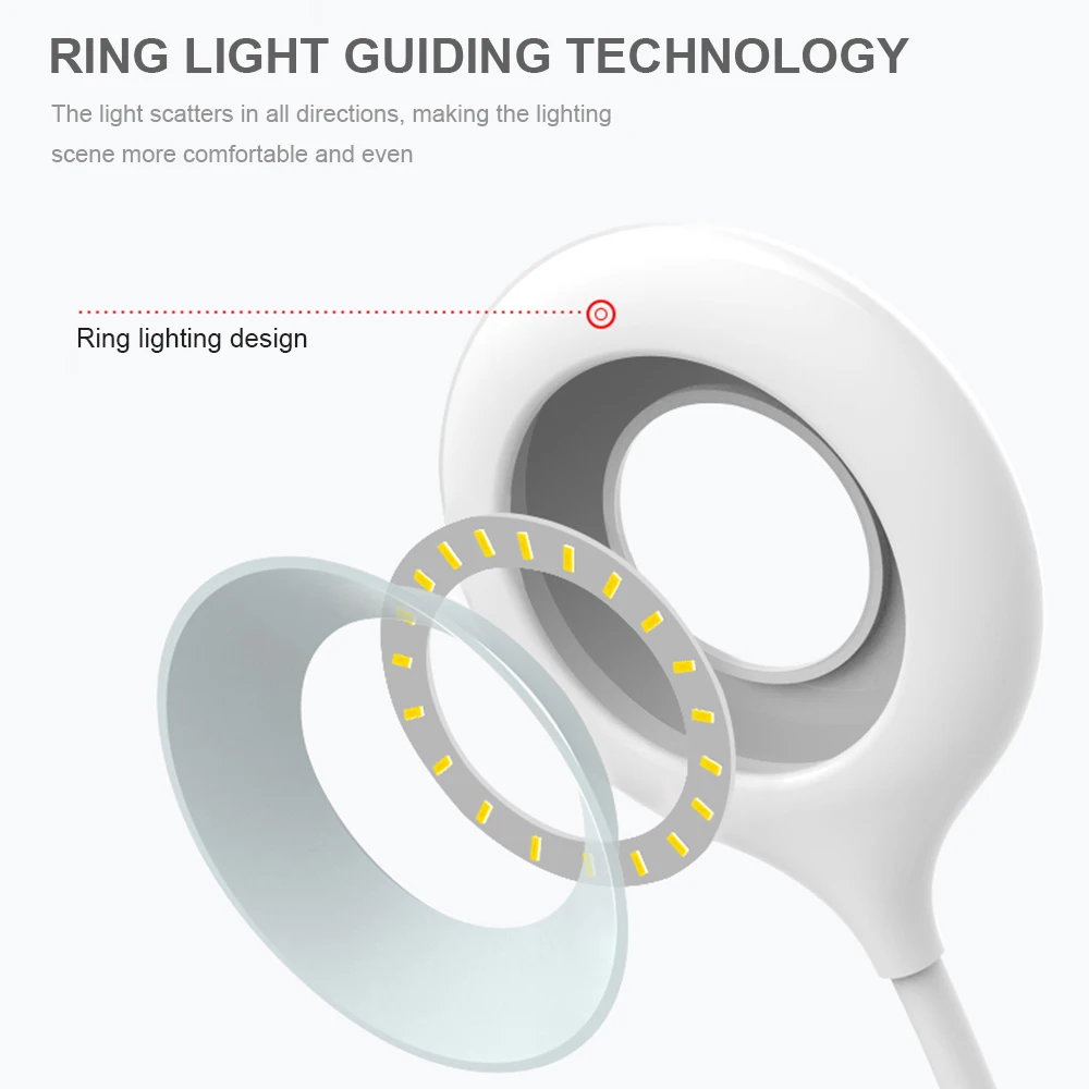 USB перезаряжаемая Светодиодная настольная лампа с сенсорным затемнением защитой