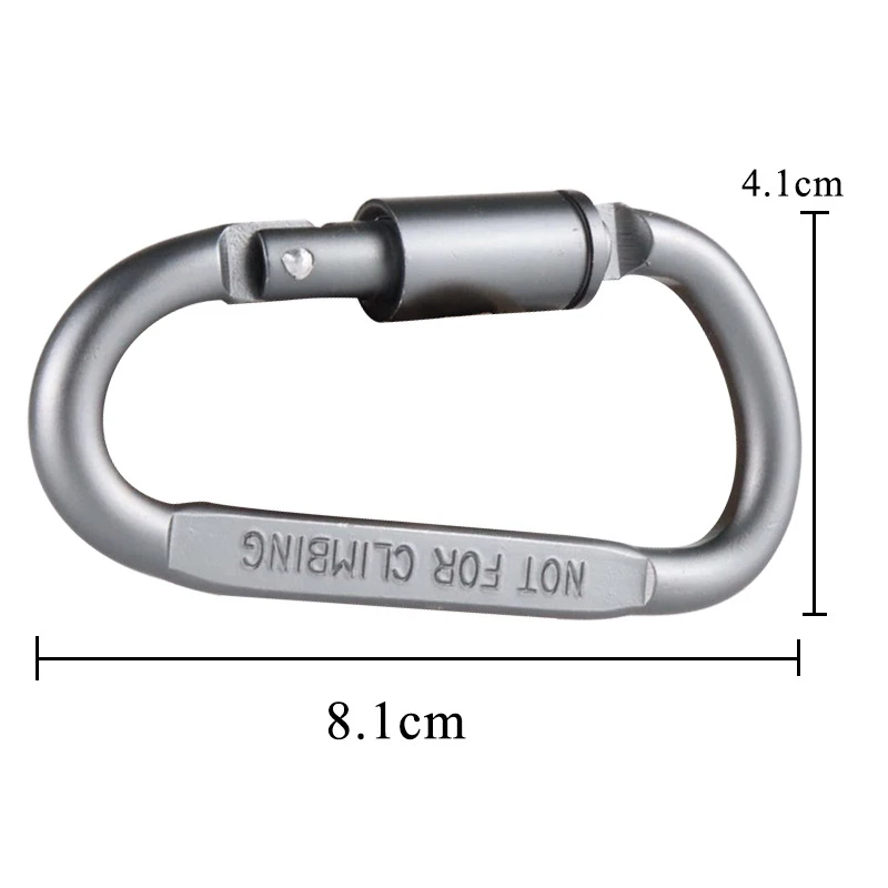 1Pcs Carabiner Travel Kit Camping Equipment Alloy Aluminum Survival Gear Camp Mountaineering Hook Outdoor Carabiner Accessories