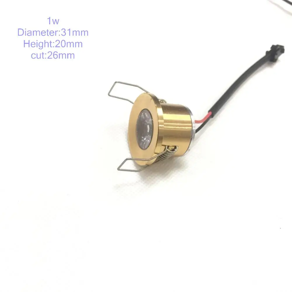 5 шт./лот Серебряный Мини светильник для шкафа точечный 1 Вт Потолочная