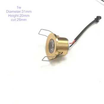 

5pcs/lot silver Mini Downlight Under Cabinet Spot Light 1W Ceiling Recessed Lamp Ac230v Dimmable Down lights free shipping