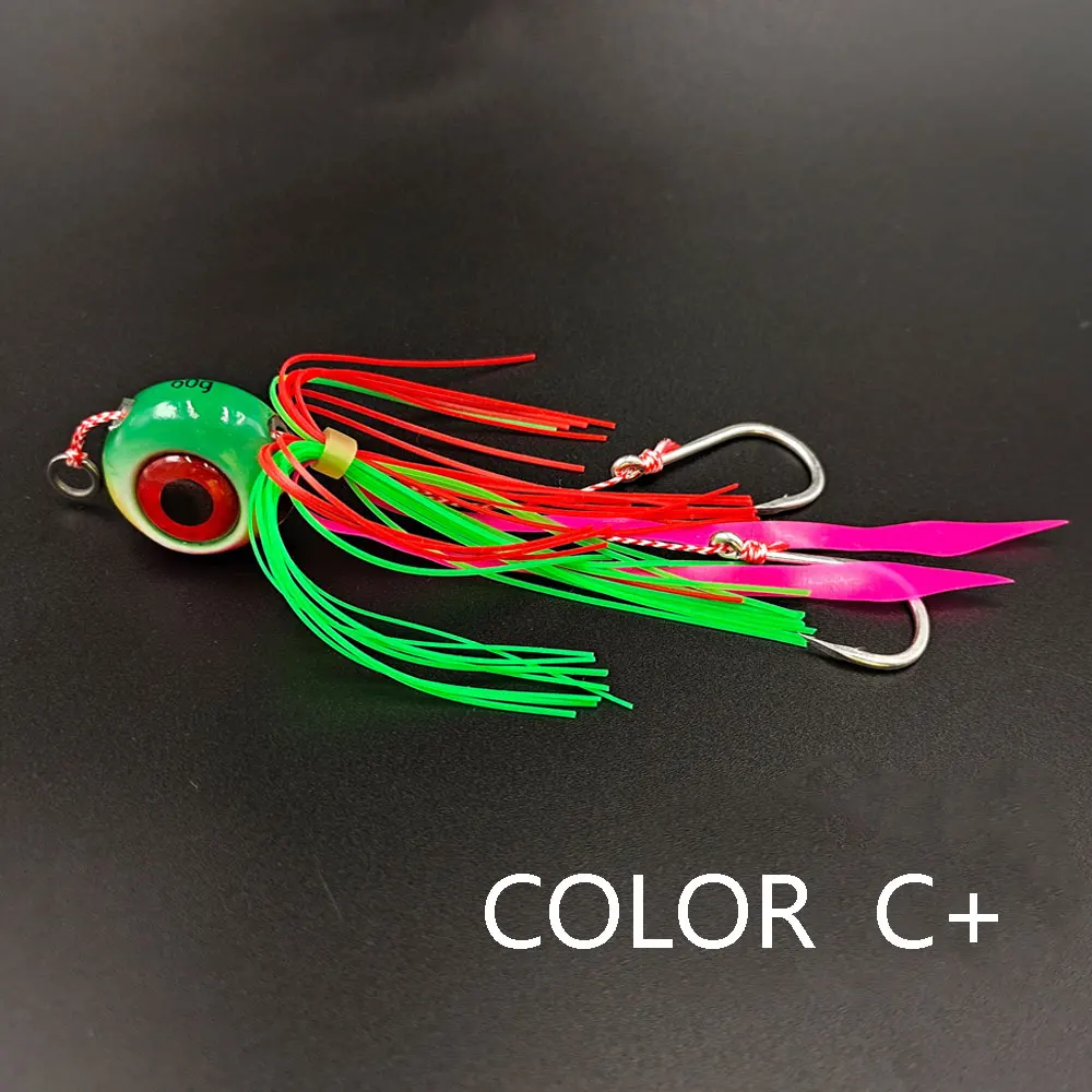 60g/80g/100g/Metall Tenya Madai Kabura Jig tiefsee langsam jig kopf mit rock blei lureluminous Angeln Köder inchiku – Detail 12