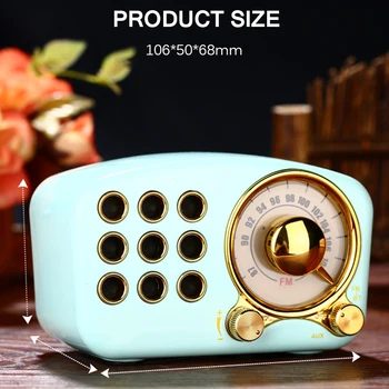 

NEW Bluetooth Speaker Retro Radio FM Radio Classic Style Powerful Bass Boost Volume Wireless Connection TF Card and MP3 Player