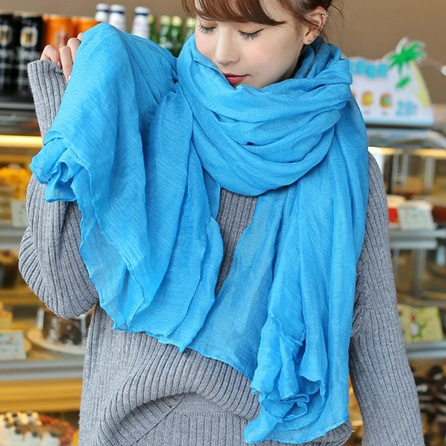 Blue Cotton Scarf