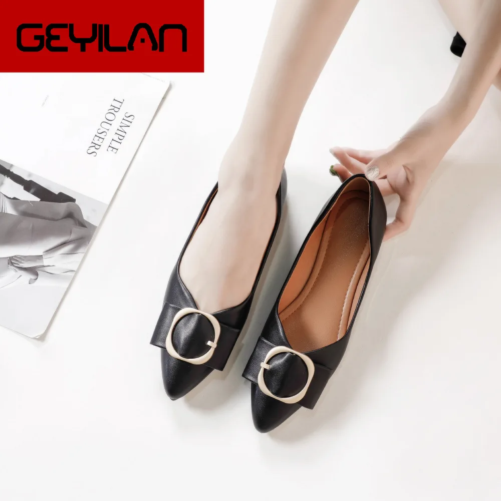

2019 summer Casual Shoes woman cow leather Flats Fashion Flat Driving Shoes Summer Women dress Shoe
