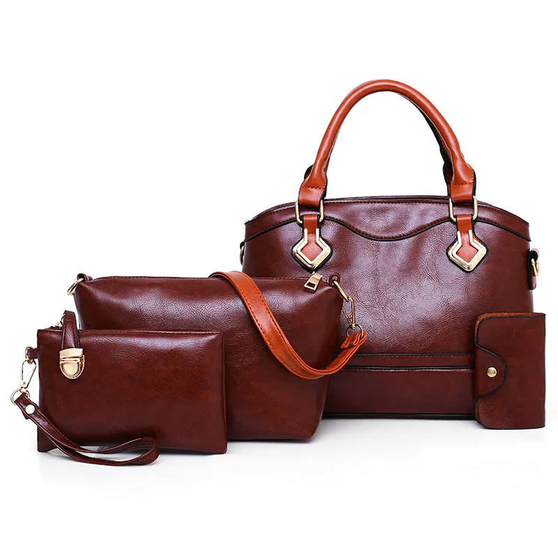 

Fashion New Style 2018 New Style WOMEN'S Bag Four-piece Set Different Size Bags Combination Bag Hand Shoulder WOMEN'S Bag