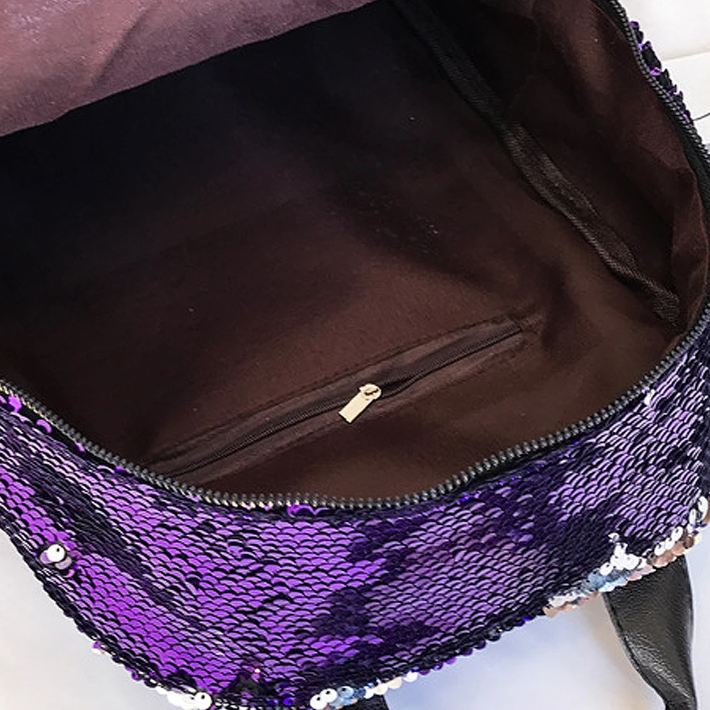 Рюкзак с пайетками Damen Leder Schulter Schule Schultertasche Handtasche Reisen