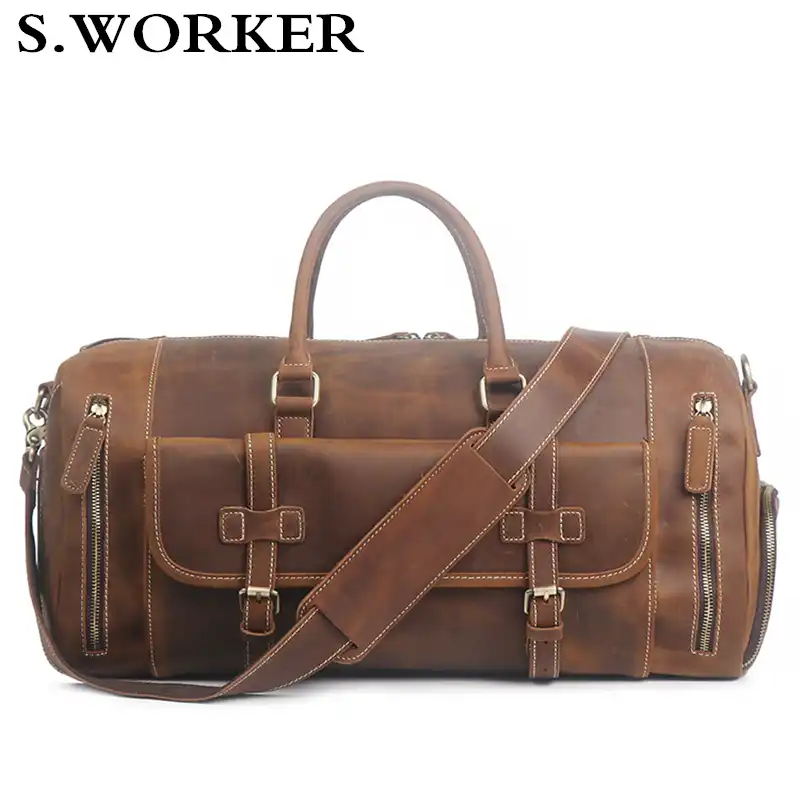 genuine leather duffel bags