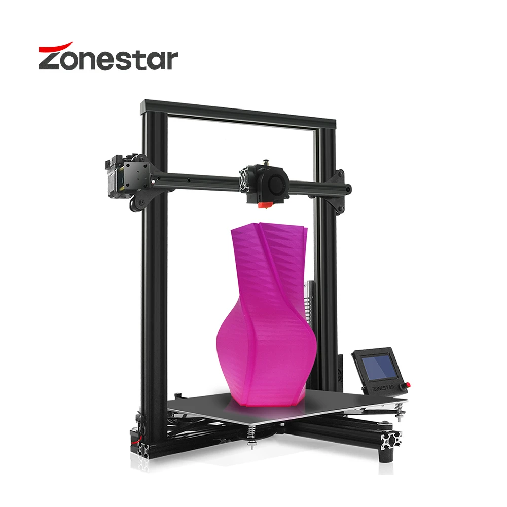 ZONESTAR Z5X дешевые постройкой огромных Размеры первым вариантом/двойной экструдер, полностью закрытый корпус с двумя и насадка Авто Смешивание Цвет быстрая установка 3d Принтер Комплект