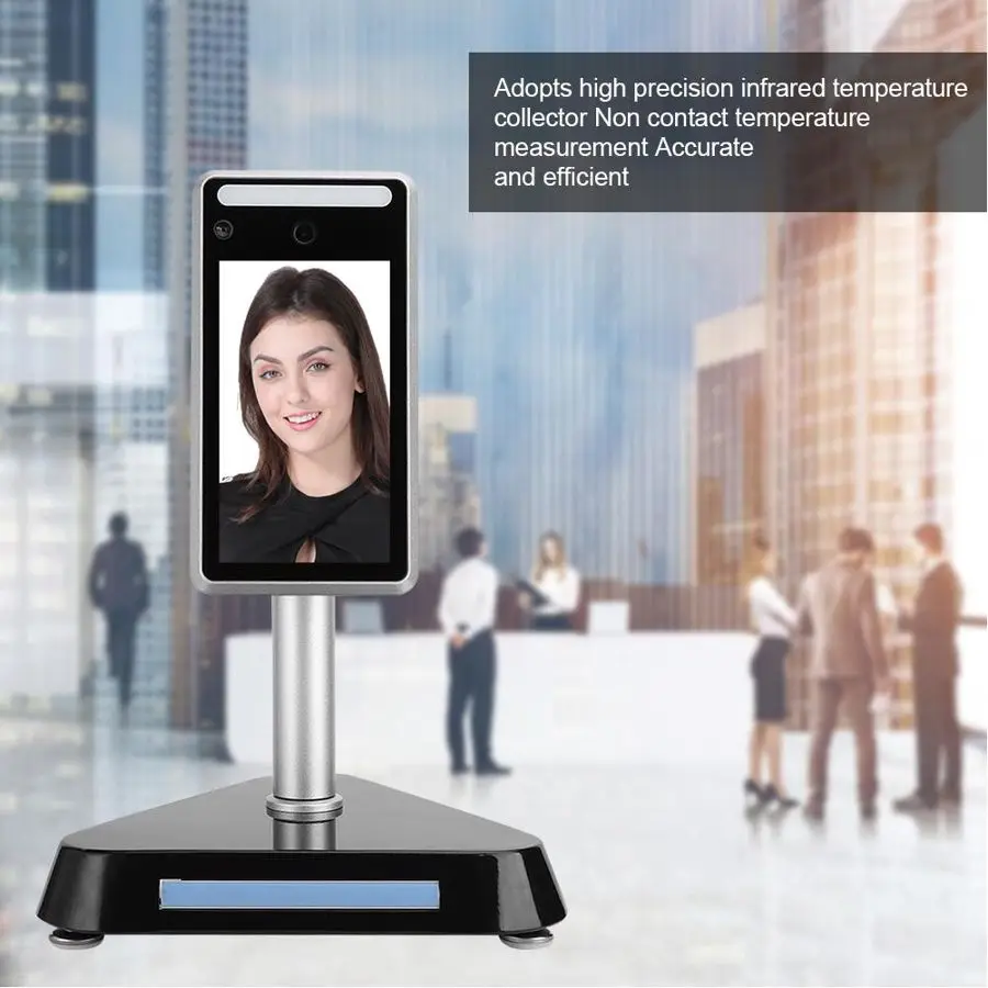 YD-CW-0701-A 7 Inch High Definition Display Face Recognition Temperature Measuring Integrated Machine 100-240V - Famidy.com