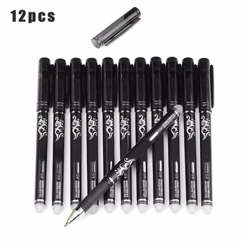 

12pcs 0.5mm Erasable Gel Ink Pens School Kid Office Supply Drawing Signage Set