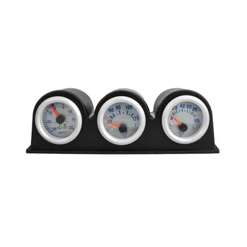 

2 Inch 52MM Durable Use Triple gauge kit Turbo boost Water Temperature Oil Pressure Gauge Car meter Supplies