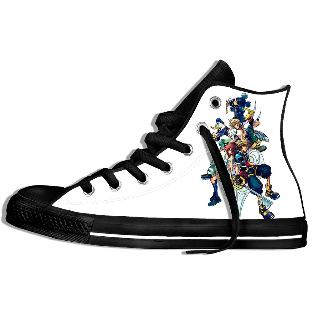 Kingdom Hearts 1 Кроссовки на заказ,, Kingdom Hearts, для мужчин, высокое качество, Kingdom Hearts, парусиновые тренды, удобные, ультра светильник, спортивная обувь - Цвет: Kingdom Hearts 1
