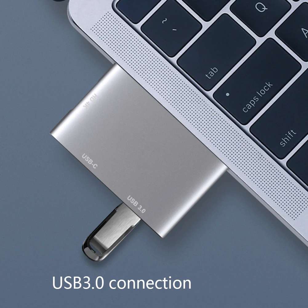 Двойной USB C к HDMI 4K USB 3,0 PD зарядный концентратор usb type C 3,1 конвертер 3 в 1 Алюминиевый сплав удлинитель док-станция для Macbook Pro
