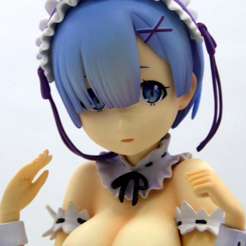 1/4 escala Re: la vida en un mundo diferente de Zero Rem Ram Bunny Ver arrodillado Ver resina desnuda colección anime figuras - 2