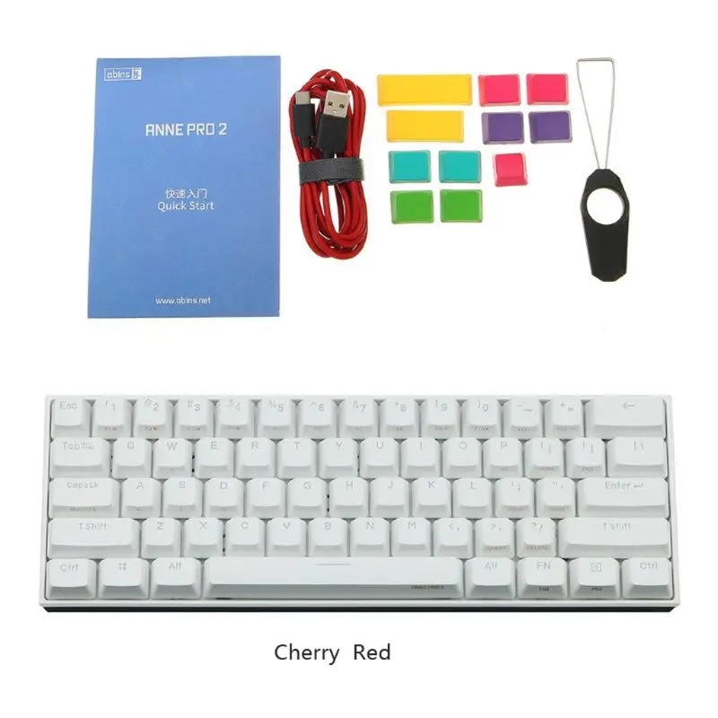 60% Mechanical Keyboard Bluetooth-compatible 4.0 Type-C RGB 61 Keys Cherry Blue Red Switch W91A | Компьютеры и офис