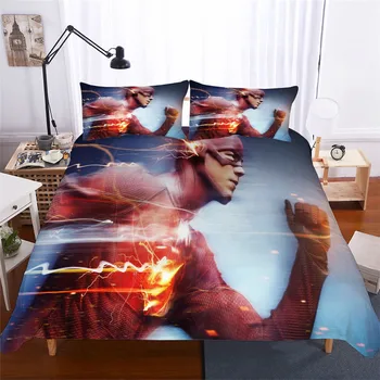 

HELENGILI 3D Bedding Set Flash Print Duvet Cover Set Bedcloth with Pillowcase Bed Set Home Textiles #SDX-04