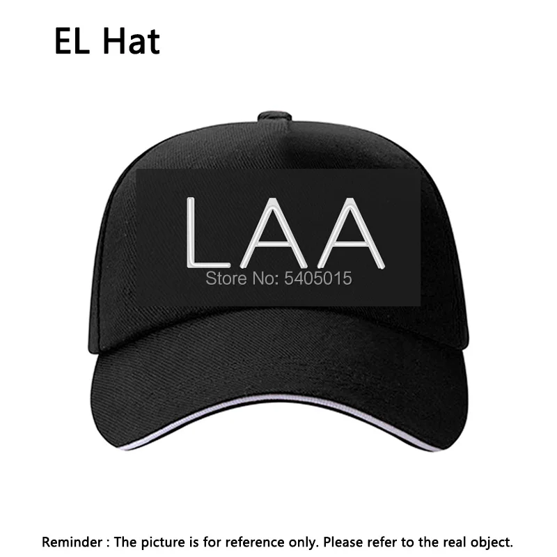 Светящиеся буквы Волк/EDM/LAA Бейсболка Мода Мужчины Женщины EL Hat светящиеся вечерние шляпы для праздника DIY украшения(Цвет: Черный