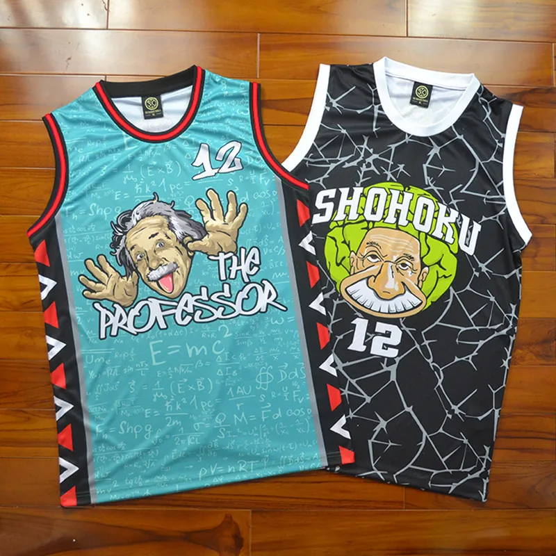 

Anime Slam Dunk Shohoku Street Basketball Jersey Hip Hop Cosplay Uniform Vest Singlet Shirt Sleeveless Set Costume Breathable