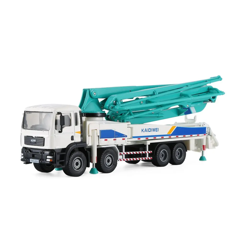 

1pc 1:55 Concrete Pump Truck Static Car Kaidiwei 625025 Alloy Engineering Model Concrete Pump Truck Children Toy Car Model