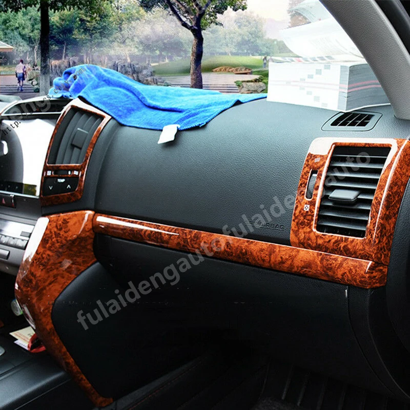19 шт. для Toyota Land Cruiser LC200 2008- интерьер древесины тире отделка комплект авто аксессуары