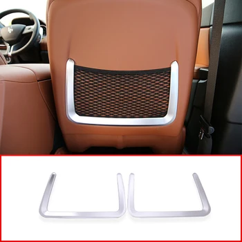 

Car Rear Back Seat Net Bag Frame Cover Trim Fit For Maserati Levante 2016 Car Accessories ABS Chrome 2pcs