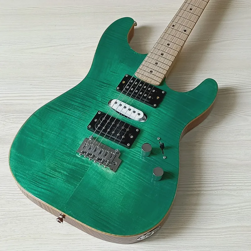 Flame Maple Skin Electric Guitar 6 Strings Guitar 39 Inch Solid Okoume