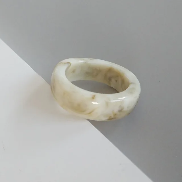 New Vintage Transparent Colorful Acrylic Resin Ring Set Korea Fashion Geometric Aesthetic Jewelry Ring For Women 2021 Trend Punk 7