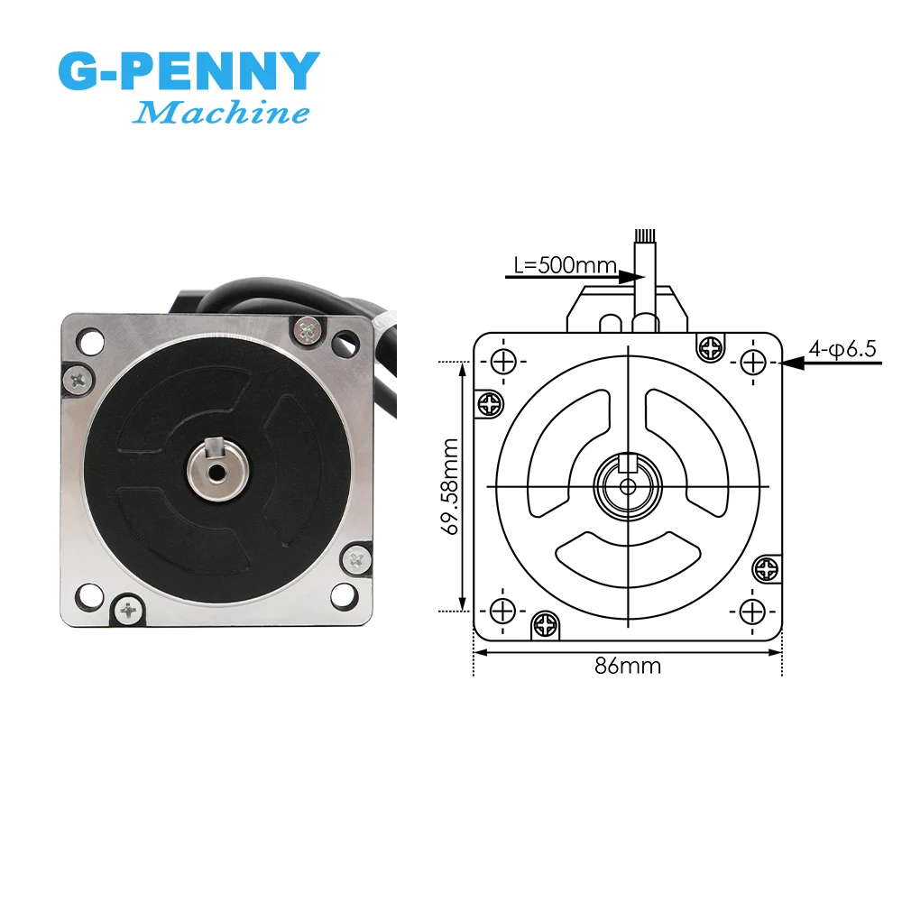 Nema 34 8.5N.m Closed Loop Stepper Motor kit HBS86H + 86HS85N 1200Oz-in Hybrid Stepper Servo Motor DC(30-110V) AC(18-80v) stepper motor