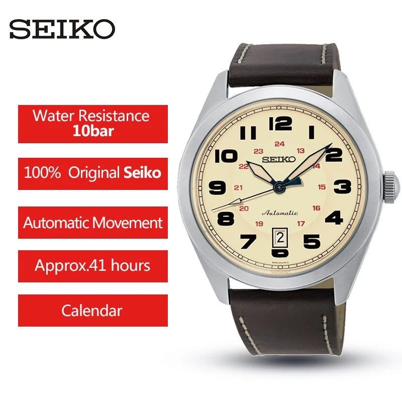 SEIKO ЯПОНСКИЕ Брендовые Часы Мужские Простые повседневные модные автоматические