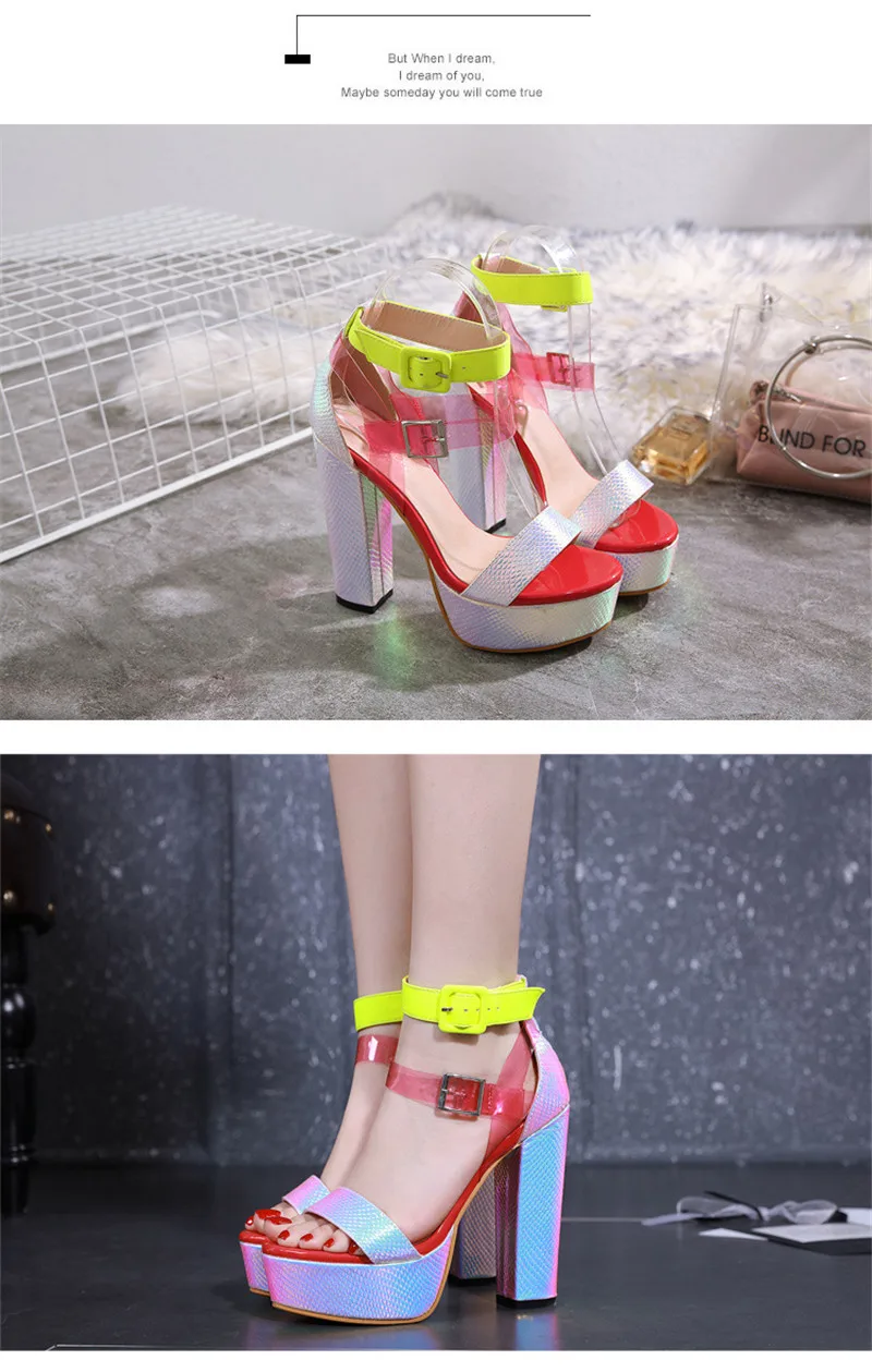 Women Sandals High Heels 2020 New Summer Fashion Buckle Strap Female Gladiator Sandals Platform Shoes Woman High Heels Plus Size (6)