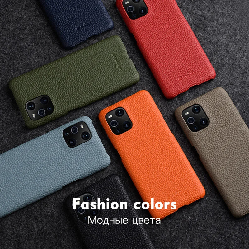Melkco Premium Genuine Leather Case for OPPO Find X3 Pro Luxury Fashion Business High-end Natural Cowhide Phone Case Back Cover
