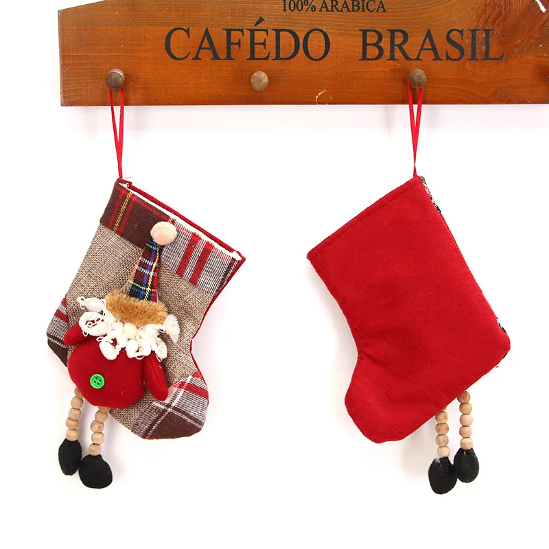Рождественский чулок мини-носок Санта Клаус Конфеты Подарочная сумка Рождественские елочные игрушки Рождественские украшения для дома год Noel